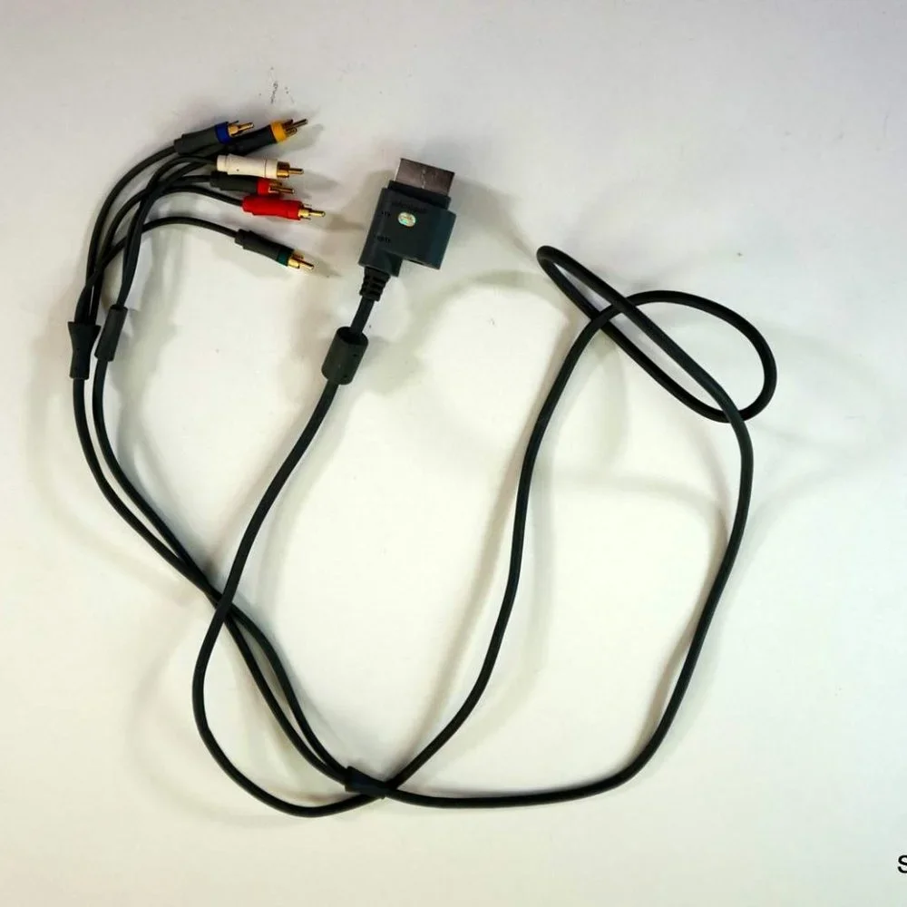 Genuine Microsoft Xbox 360 Composite AV Cable Cord X821376-001 - OEM TESTED